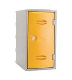 Plastic Single Door Locker Camlock Yellow 600mm - CB540