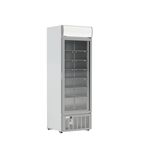 GDS400 400 Ltr Upright Single Glass Door White Display Freezer
