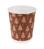 HX280 Double Wall Coffee Cups Festive Design 225ml (Pack of 500)