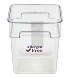 Allergen‑Free CamSquares® 4SFSCW44 Square Storage Container 3.8 Ltr