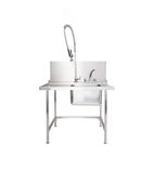 T11SENL 1100(W) x 800(D)mm Left Hand Entry Table With Sink For Classeq Passthrough Dishwashers