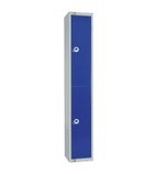 W975-P Two Door Locker Blue Doors Padlock