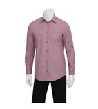 Chambray Mens Long Sleeve Shirt Dusty Rose L - BB063-L