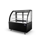WDG126D 1200mm Wide Curved Glass Patisserie Serve Over Counter Display Fridge