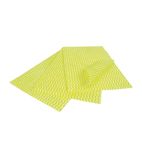 FA210 Envirowipe Folded Anti-Bacterial Compostable Cleaning Cloths Yellow (25 Pack)