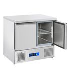 EC-2SS 240 Litre Stainless Steel Two Door Refrigerated Saladette Counter
