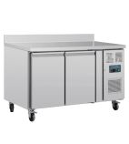U-Series UA064 Medium Duty 282 Ltr 2 Door Stainless Steel Refrigerated Prep Counter With Upstand