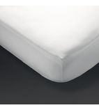 GT800 Percale Fitted Sheet Double White