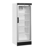 FS1280 305 Ltr Upright Single Glass Door White Display Fridge