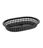 GH969 Oval Polypropylene Food Basket Black (Pack of 6)