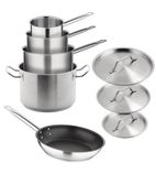 SA693 Cook Like A Pro 5-Piece Stainless Steel Induction Cookware Set