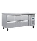 U-Series DA548 Medium Duty 230 Ltr 6 Drawer Stainless Steel Refrigerated Prep Counter