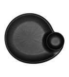 Image of VV3614 Hermosa Black Round Chip and Dip Pots 241x203mm (Pack of 6)