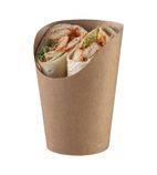Image of FA377 Recyclable Kraft Tortilla Wrap Scoops (Pack of 1000)