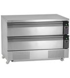 Image of UD2-3 6 x 1/1GN Stainless Steel Dual Temperature Fridge / Freezer Chef Drawers