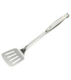 E8781 Stainless Steel Slotted Turner with Hooked Handle 