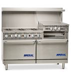 CIR-6-RG24/N 6 Burner & Raised Griddle Natural Gas Oven Range with Splashback & Plateshelf