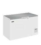 EL45SS 416 Ltr White Chest Freezer With Stainless Steel LId