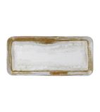 FR103 Sandstone Organic Coupe Rect Platter 349 x 158mm (Pack of 6)
