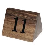 Image of CL393 Acacia Table Number Signs Numbers 11-20
