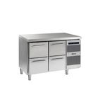 GASTRO K 1407 CSG A 2D/2D L2 Heavy Duty 345 Ltr 4 Drawer Stainless Steel Refrigerated Prep Counter