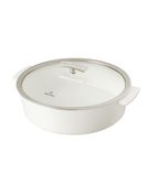 Round Cocotte Glass Lid White Body - GG853