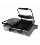 Image of 96002 Electric Double Contact Panini Grill - Ribbed Top & Flat Bottom