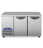 Opal LO2U-SS 374 Ltr 2 Door Stainless Steel Freezer Prep Counter