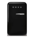 50s Style FAB5LBL6 40 Ltr Black Solid LH Hinge Door Hotel Minibar Fridge