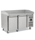 BPB1500 390 Ltr 2 Door Stainless Steel Refrigerated Pizza / Saladette Prep Counter