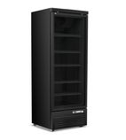 BMF1 550 Ltr Upright Single Glass Door Black Display Freezer