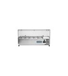HEF965 5 x 1/4GN Refrigerated Countertop Food Prep Display Topping Unit