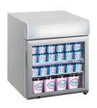 UF50GCP 50 Ltr Countertop Single Glass Door White Display Freezer