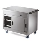 Panther P8P3PT 1205mm Wide Passthrough Mobile Hot Cupboard With Plain Top