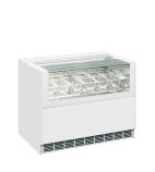 ONESHOW FREE REGULAR 6 x Napoli Pan White Flat Glass Ice Cream Display Freezer