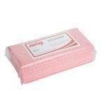 HT494 Washroom Cleaning Cloths Red (pack 50)