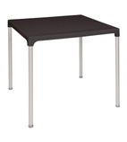 GJ970 Square Table with Aluminium Legs 750mm Black