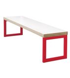 Dining Bench White with Red Frame 3ft - DM671