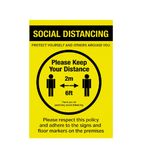 FN651 Protect Yourself and Others Around You Poster A4 Self-Adhesive