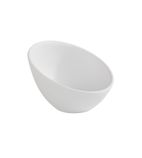 Zen Melamine Round Sloped Bowl White 800ml - DA294