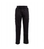 Image of B222-M  Unisex Classic Fit Cargo Chefs Trousers Black M