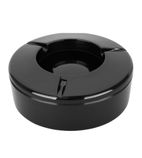 Image of Kristallon CD751 Melamine Windproof Ashtrays Black 125mm (Pack of 6)