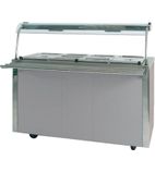VC4BMQGTR 1486mm Wide Hot Cupboard With Bain Marie Top, Quartz Heated Gantry & Fold Down Tubular Trayrail