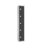 GR695-CL Elite Five Door Manual Combination Locker Locker Graphite Grey