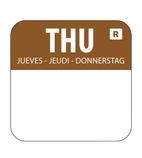 L934 Removable Colour Coded Food Labels Thursday (Pack of 1000)