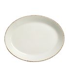 VV1316 Brown Dapple Oval Coupe Plates 280mm (Pack of 12)
