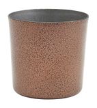DJ682 S/Steel Serving Cup 8.5 x 8.5cm Hammered Copper