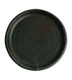FA323 Canvas Small Rim Round Plate Green Verdigris 180mm (Pack of 6)
