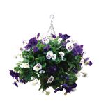 CG570 22" Purple and White Pansy Ball