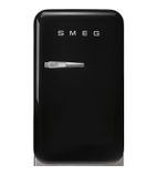 50s Style FAB5RBL6 40 Ltr Black Solid RH Hinge Door Hotel Minibar Fridge